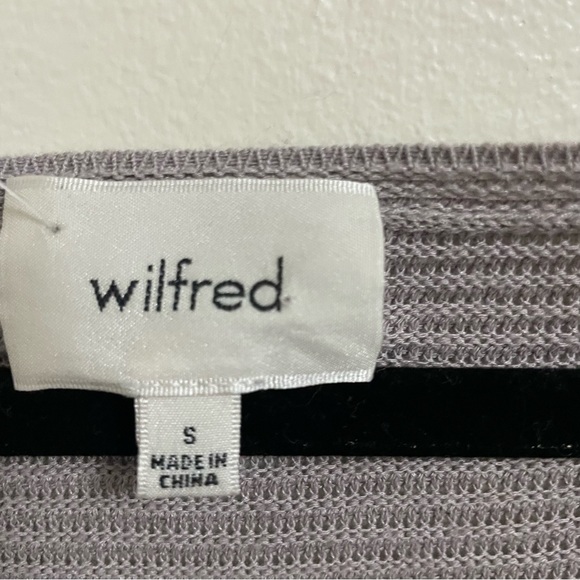 Aritzia wilfred women’s scoop neck 2/3 sleeves linen knit sweater size small - Picture 2 of 8